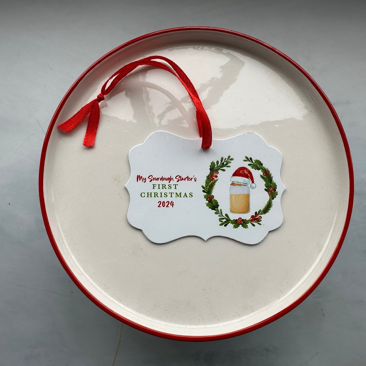 My Sourdough Starter's First Christmas Ornament 2024