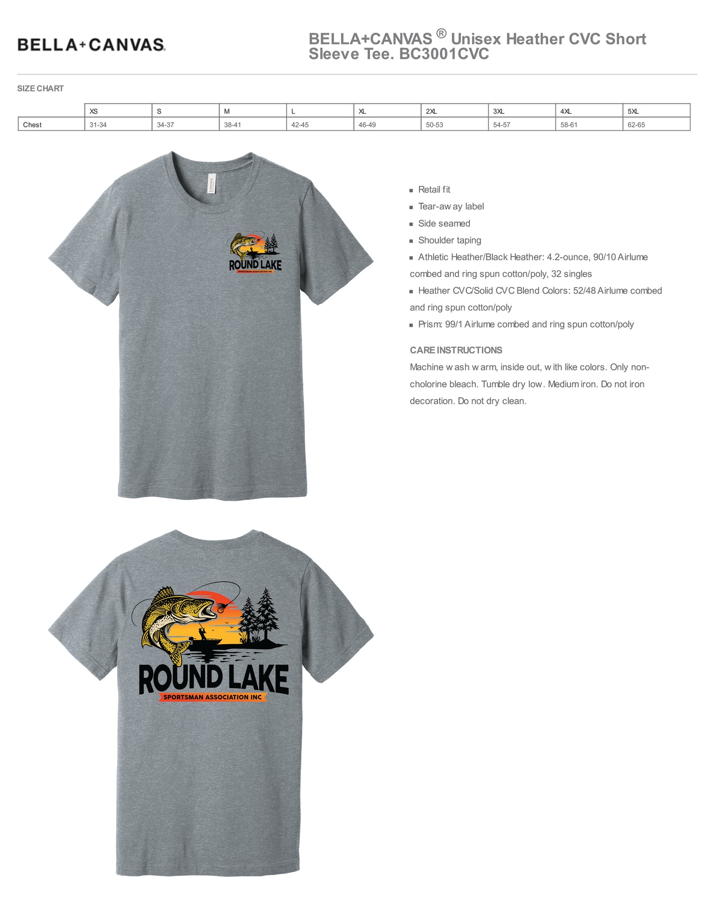 Round Lake Sportsman Association Inc Apparel