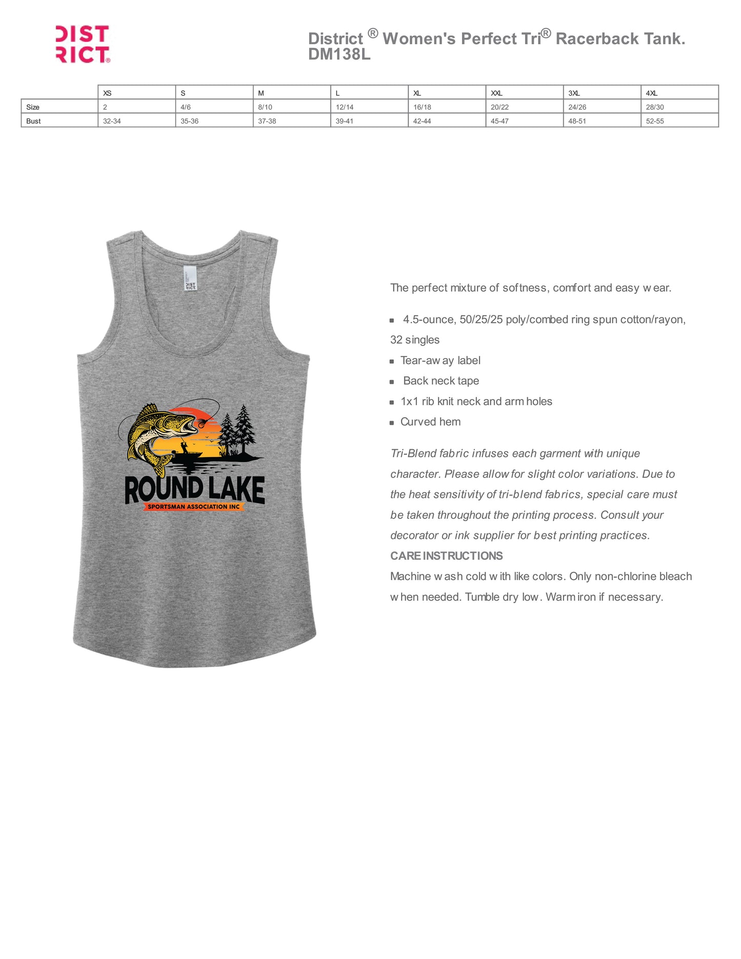 Round Lake Sportsman Association Inc Apparel