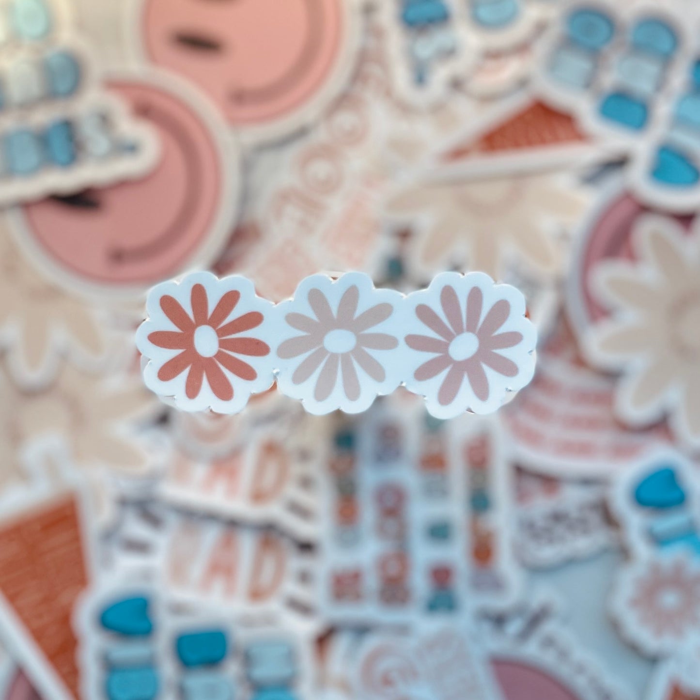 Three Flowers - 3.5" Vinyl Sticker