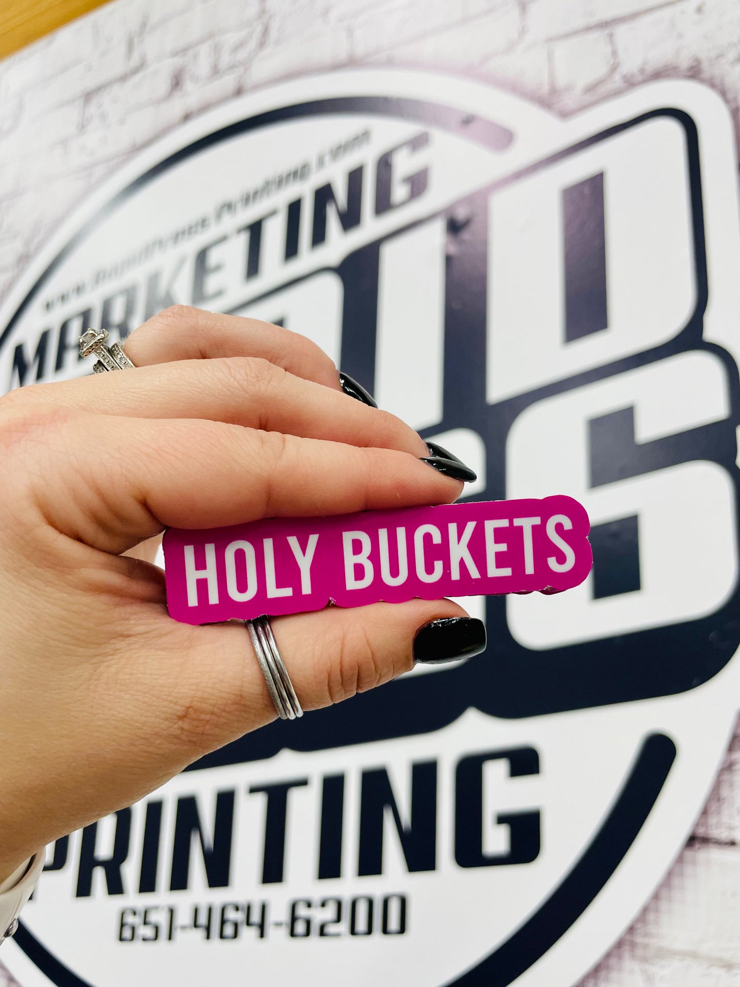 Vinyl Sticker - Holy Buckets - 3.5" Sticker