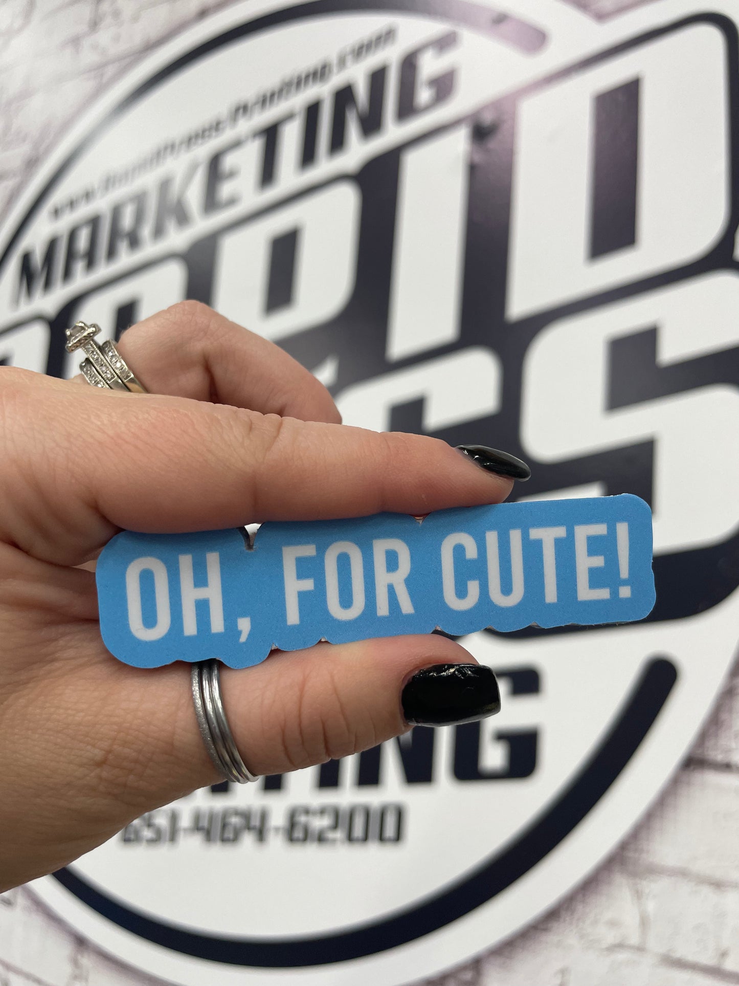 Vinyl Sticker - Oh, for cute - 3.5" Sticker
