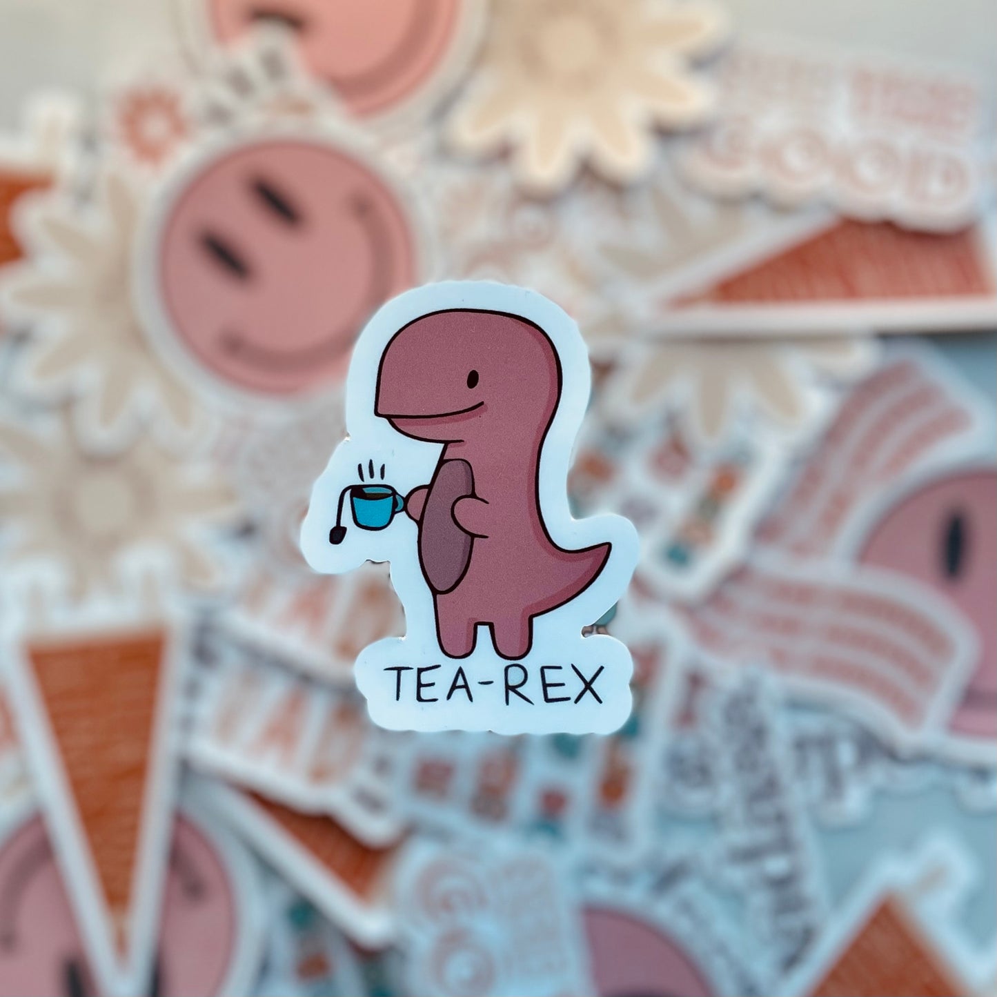 Tea-Rex  - 3.5" Vinyl Sticker