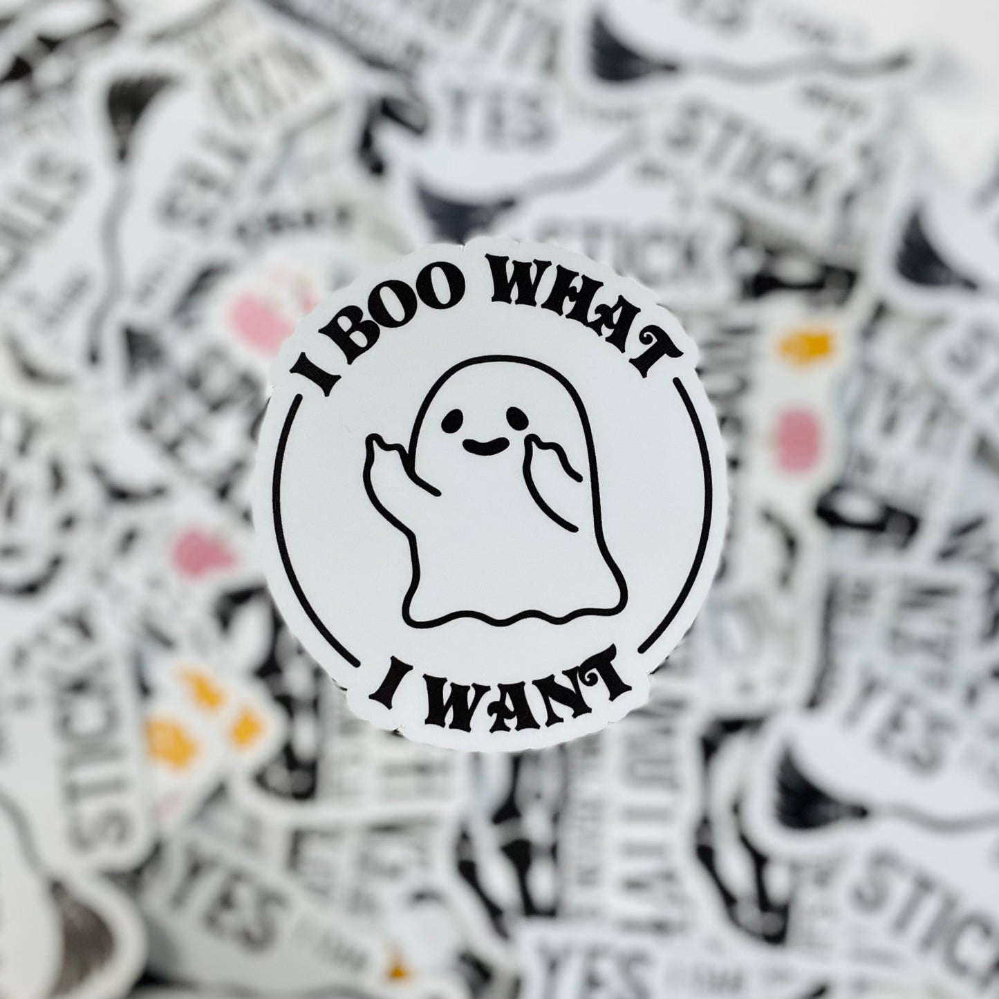 Vinyl Sticker - I Boo What I Want - 3" Sticker