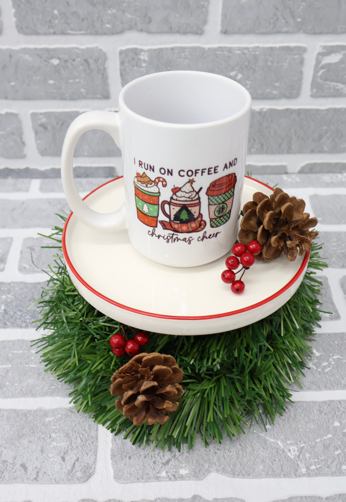 I Run On Coffee and Christmas Coffee Mug